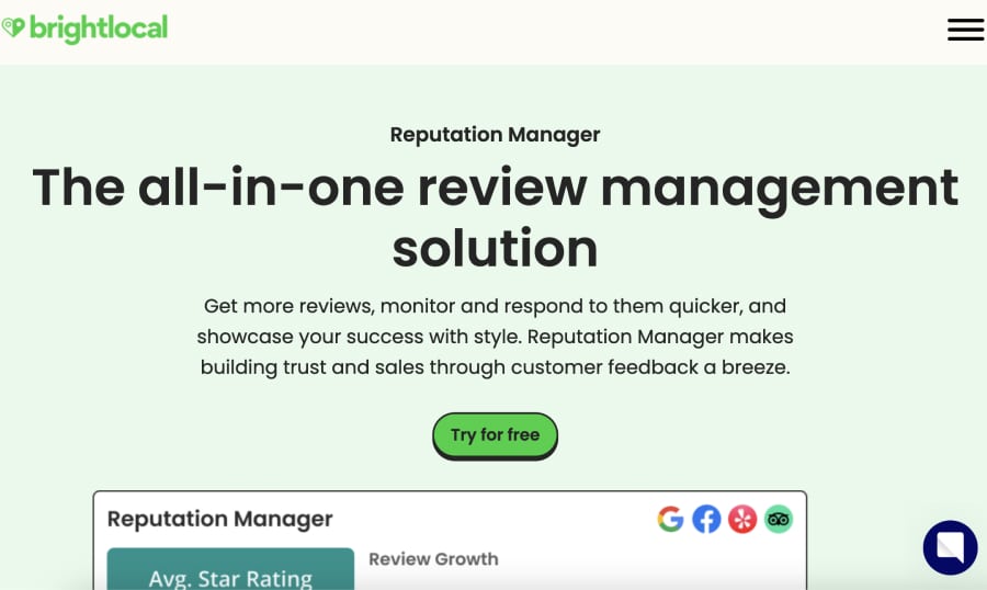 BrightLocal homepage