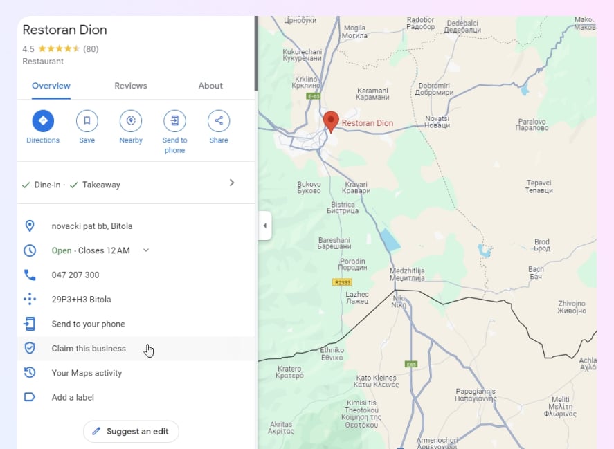 claiming your business on google maps