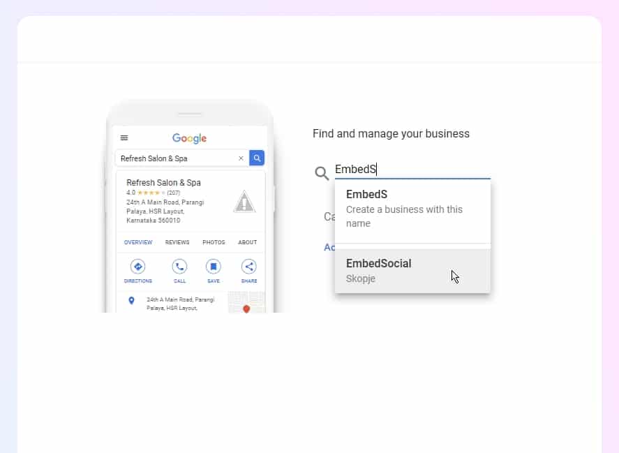 google business create landing page