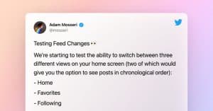 chronological order in instagram app